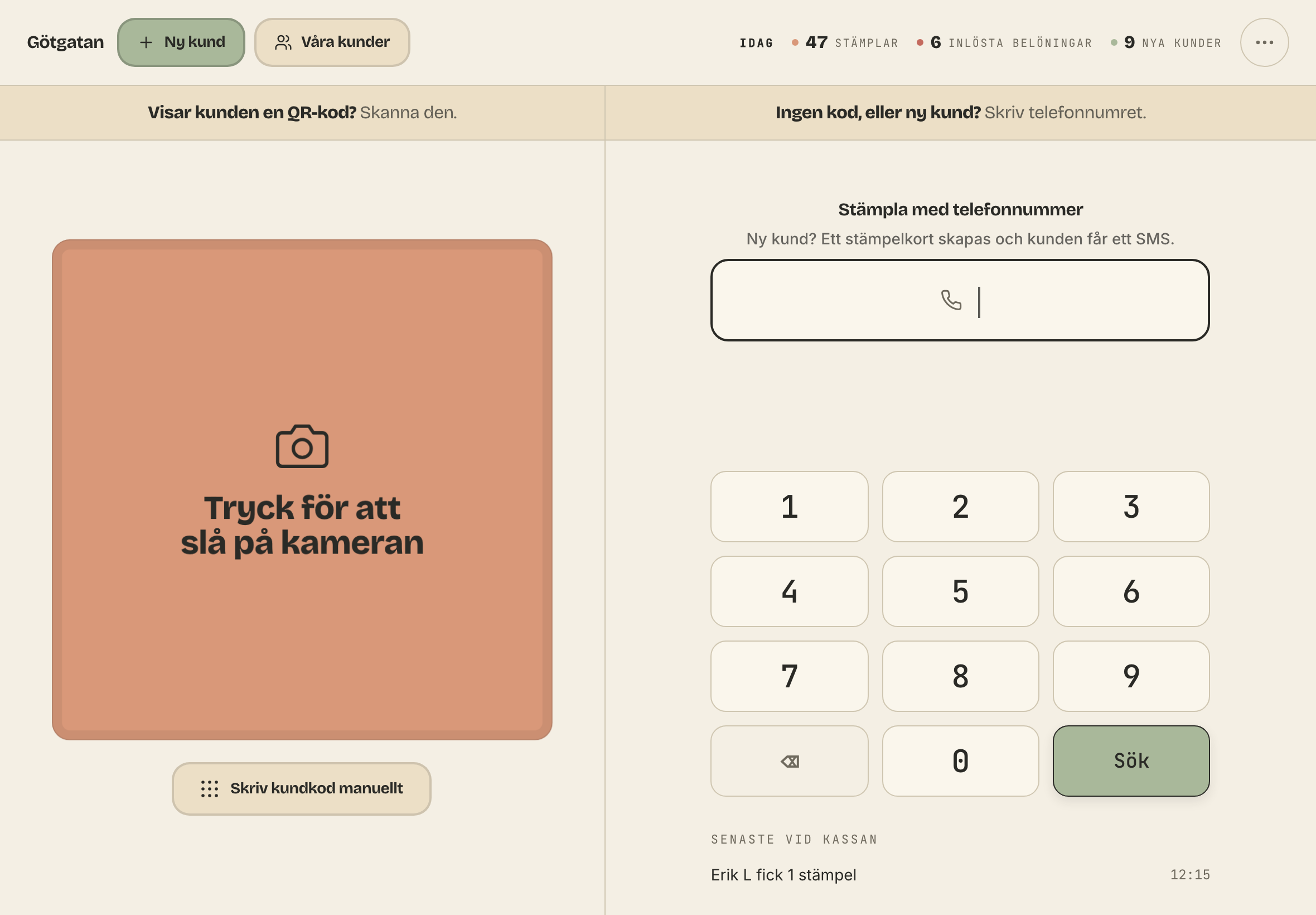 Du skannar koden